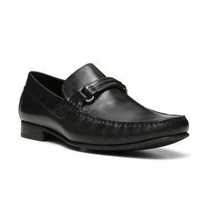 Donald Pliner Men's Donnie Calf Bit Loafer Buttery Leather Slip On Shoe Black 10